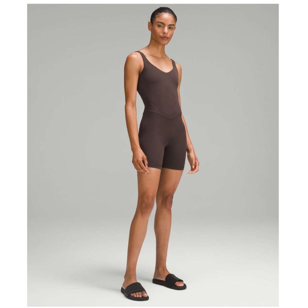 Lululemon Align Bodysuit Shorts 6" Espresso Onesie